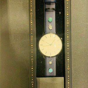 Thom Olson Women's Navy Leather Strap Watch 40mm
